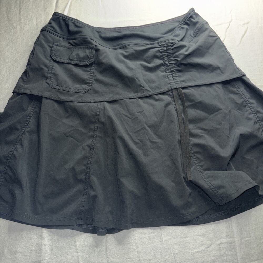 Athleta Whatever Skort Black Layered Tenis Golf Active Mini Skirt Size 10